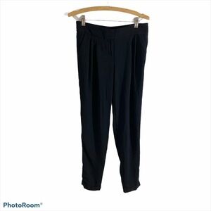 Loft Skinny Leg Cuffed Black Dress Pants Marisa 0T